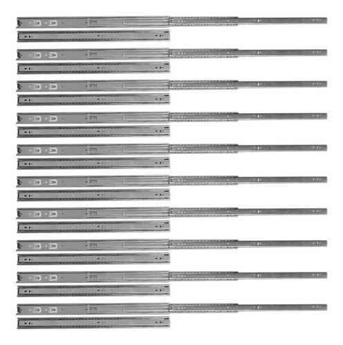 Kit 20 Corrediça Telescópica 55cm Pesada 40kg Gaveta 10 Par