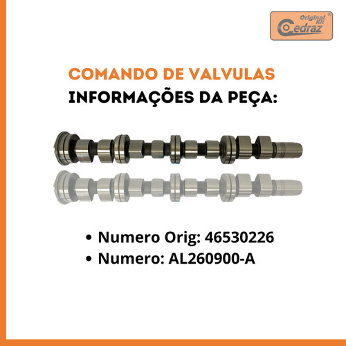 Comando De Válvula Fiat Palio / Strada 1.6 16v 1996-2002