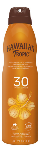Protector Solar Hawaiian Tropic Carrot 30 Fps C-spray 180 Ml