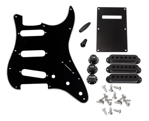 De 11 Agujero Sss Guitar Pickguard + Licencia Trasera + Tono