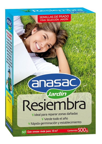 Semillas Pasto Mezcla Resiembra 500 Gr Anasac