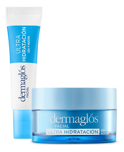 Kit Facial Dermaglos Ultra Hidratante Crema Contorno Ojos