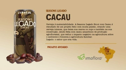 Imagem 4 de 4 de Cerveja Seasons Legado Cacau- Chopp/lata 473ml