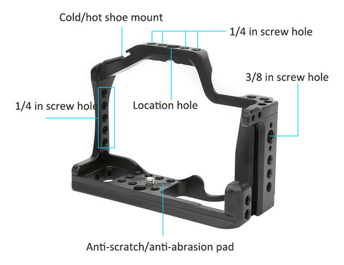 Camera Cage Rig Metal Grip Handle Cold Shoe Expansion