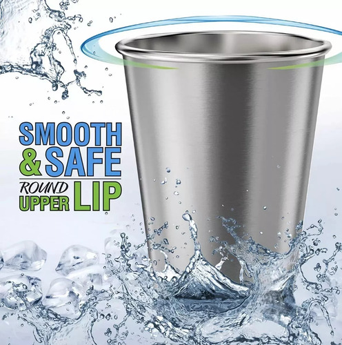 5 Uds Vasos De Acero Inoxidable Para Cerveza 400ml Vaso