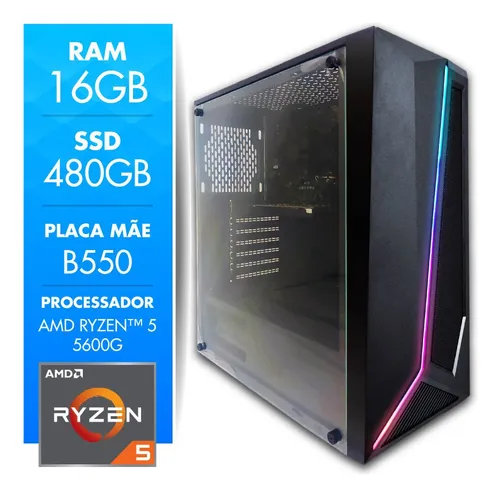 Pc Gamer Ryzen 5 5600g 16gb Ssd 480gb Certox Stream 1042 Pc Gamer Ryzen 5 5600g 16gb Ssd 480gb Certox Stream 1042