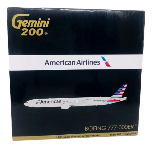 Aviao Boeing 777-300 Er American Airlines Scala 1:200 Cor Branco