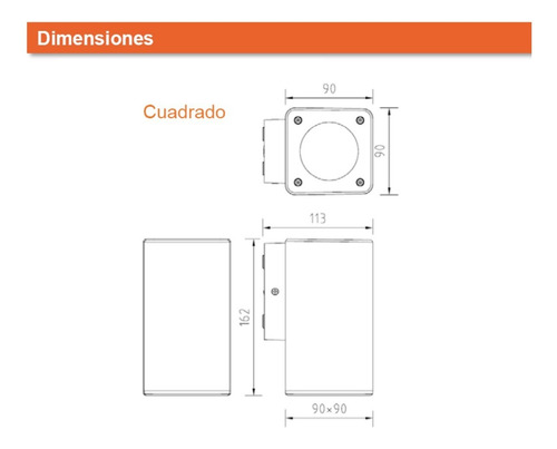 Imagen 3 de 4 de Aplique Pared Unidireccional Ledvance Cuadrado