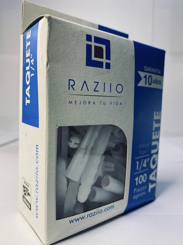 Imagen 1 de 5 de Paquete 10 Cajas Taquete Plástico 1/4 Raziio (100p Por Caja)