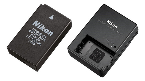 Bateria Nikon En-el20 + Cargador Mh-27 Kit A Aw1 J1 J2 J3 S1 V3 Blackmagic Pocket Cinema  Pocket Cinema