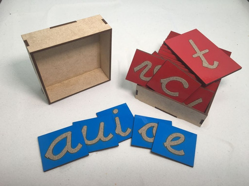 Letras Lija Minúsculas Cursiva Alfabeto Didáctico Montessori