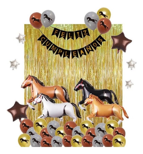 Caballo Feliz Cumpleaños Fondo Decoraciones