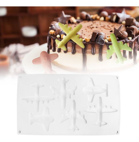 Molde De Silicona Para Hornear Chocolate Con Forma De Avión,