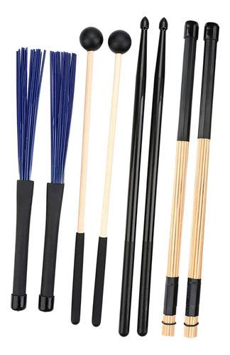 Buques De Batería Mazos Pinceles Set Anti Slip Music Lover