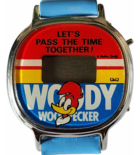 Reloj Q&q By Citizen Woody Woodpeker Japan Año 80 Nuevo 