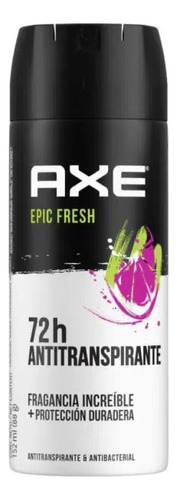 Antitranspirante Axe Epic Fresh Seco 152ml Pack X6uni       