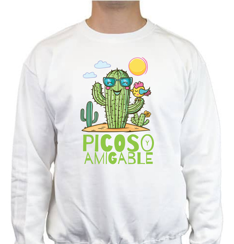 Sudadera Cactus Picoso Y Amigable