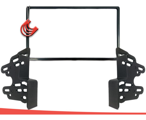 Imagem 6 de 9 de Moldura Painel 2 Din Multimidia Dvd Mp5 Fiat Punto 2008 2009 2010 2011 2012 - Prata