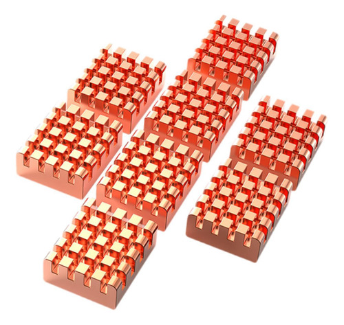 Cooler De Cpu Com Dissipador De Calor De Cobre De 8 Peças