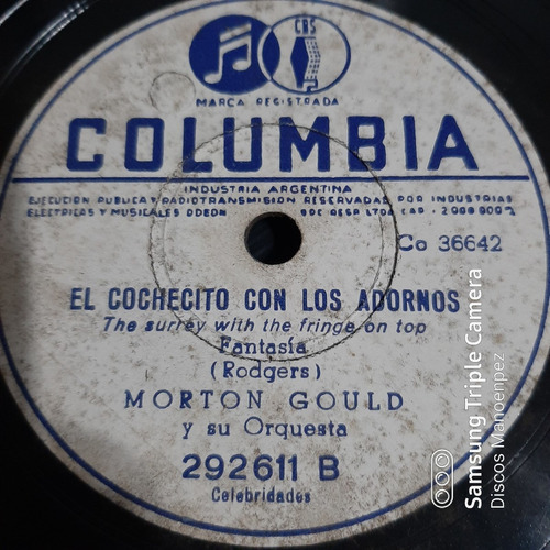 Pasta Morton Gould Su Orq Max Pollikoff Columbia C165
