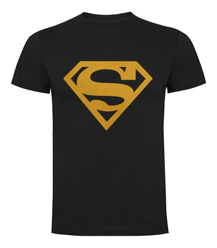 Polera Negra Superman Justice League / Liga De La Justicia