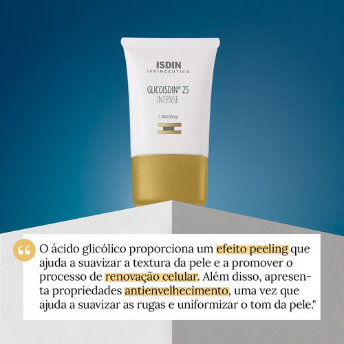 Gel Facial Efeito Peeling Com Ácido Glicólico Glicoisdin 25 Intense 50g Isdin Mista Noite