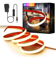 Comprar Hifiluz Tiras De Luces Neon COB Led Flexible 5m Ip68 Impermeable 180° Blanco Cálida Con Reverso Adhesivo Unicolor Luz Led Para Cuarto Tv Sincronización De Música Diy