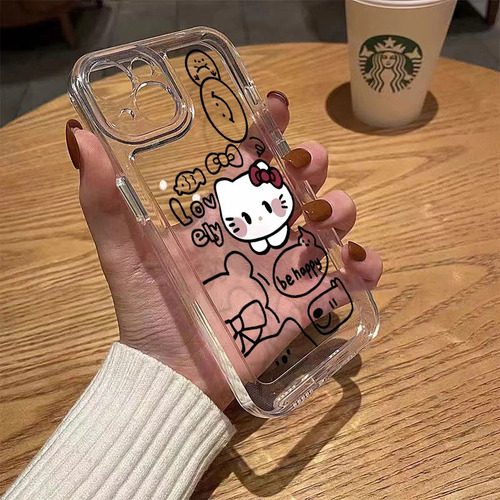 ( Bonita Funda De Teléfono Sanrio Hello Kitty For iPhone 15,