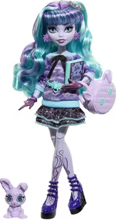 Boneca Monster High Twyla Creepover Party Com O Coelhinho De