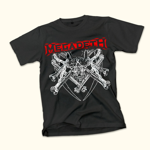 Remera Megadeth Vic Rattlehead Mustaine Rock Metal Estampada