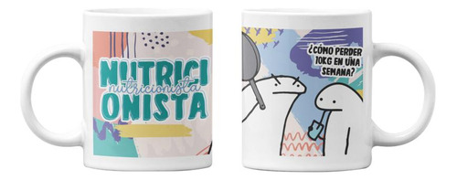 Tazones Tazas Blancas Nutricionista Regalo Nutricionista