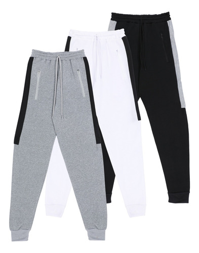 Pack 3 Jogger Deportivo Para Hombre Felpa Unitalla Moda 