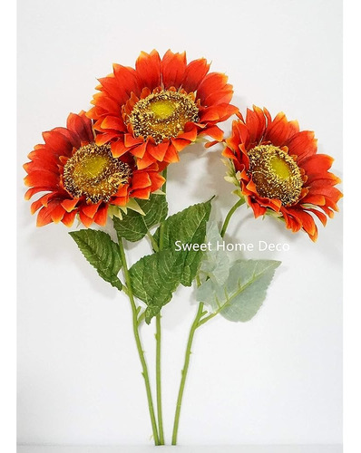 Sweet Home Deco Silk Sunflower Artificial Flower Bouquet/flo