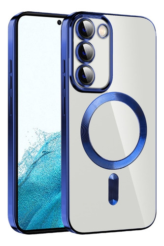 Funda For Samsung S23 Plus Magsafe + Protector Camara Azul