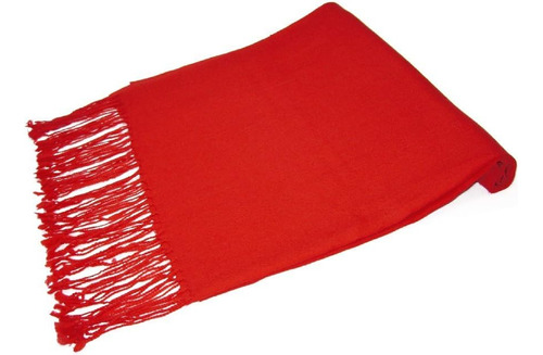 Biagio 100% Lana Pashmina Bufanda Sólida Color Rojo Para Muj