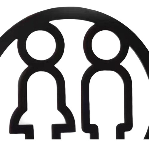 De Placa De Letrero De Baño Para Hombres Y Hombre Y Mujer