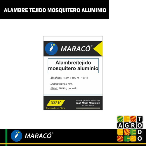 Imagen 6 de 8 de Tejido Aluminio Mosquitero Rollo 1.5x100m 3 Sin Interes 7298