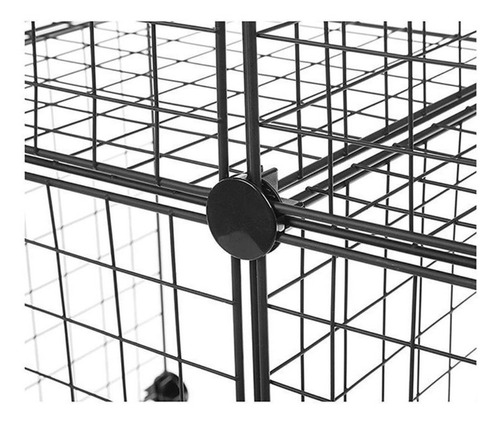 Imagen 4 de 5 de Estante Multifuncional Librero Malla Metal 6 Cubos