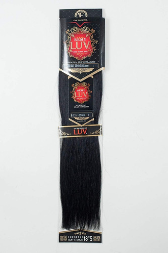 Extension Cabello Luv Remy 100% Humano Remy 18pLG 1.5mts Color #1: NEGRO INTENSO