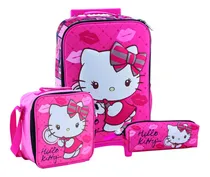 Comprar Set Scool Kombat Maleta Lonchera Cartuchera Hello Kitty