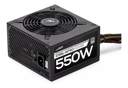 Imagen 1 de 5 de Fuente Pc Gamer 550w Reales 80 Plus 41a Atx Protección Voltaje