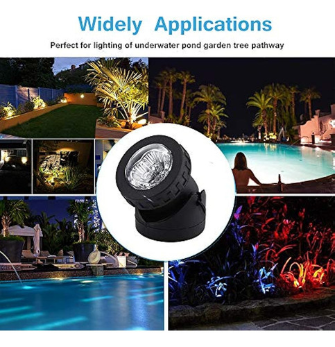 Focos Solares Para Estanque Aveki, 12 Luces Led Solares Suba