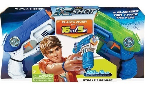 Pistola Lanza Agua X-shot X2 Stealth Soaker 01227 Creciendo