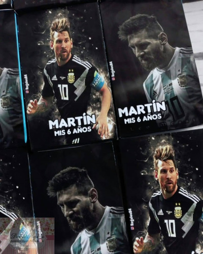 30 Bolsitas Messi Argentina + Adorno De Torta Personalizado