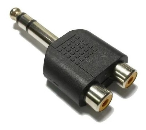 Ficha Adaptador Macho 6,5 Stereo A 2 Hembras Rca X 10u