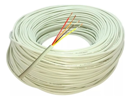 Cabo Manga 15 Metros 4 Vias 22 Awg Para Automação Led Rgb
