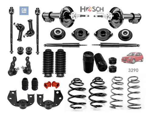 Kit 4 Amortiguadores, Resortes, Rotulas Bieletas Bases Chevy