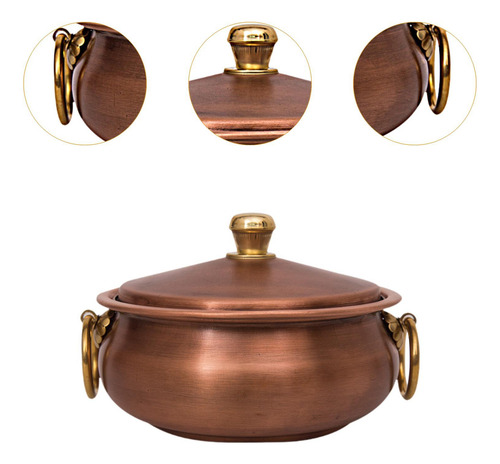 Olla De Cocina, Cacerola De Estilo Retro, Ligera, Con Dos L