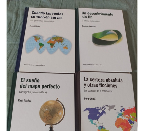 Lote X 4 Libros Sobre Matemáticas. Tapa Dura Rba. Exc Olivos