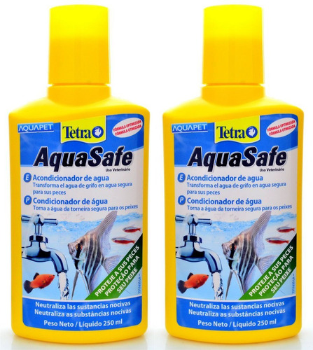 Tetra Aqua Safe 250 Ml Kit Com 2 Unidades